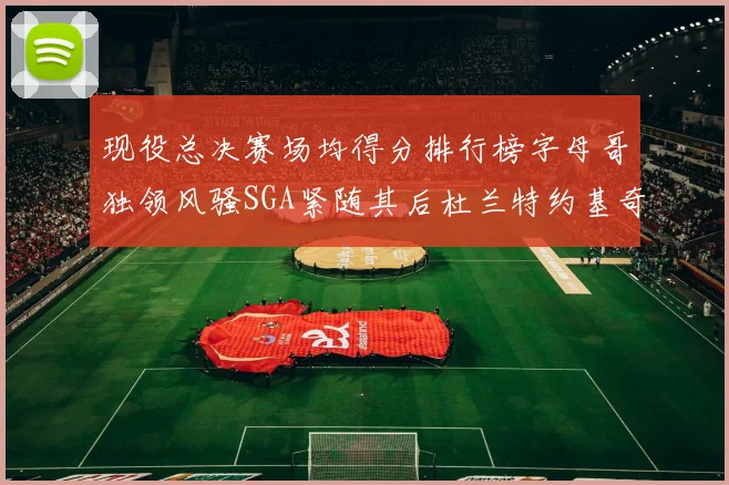 现役总决赛场均得分排行榜字母哥独领风骚SGA紧随其后杜兰特约基奇东契奇争夺第三